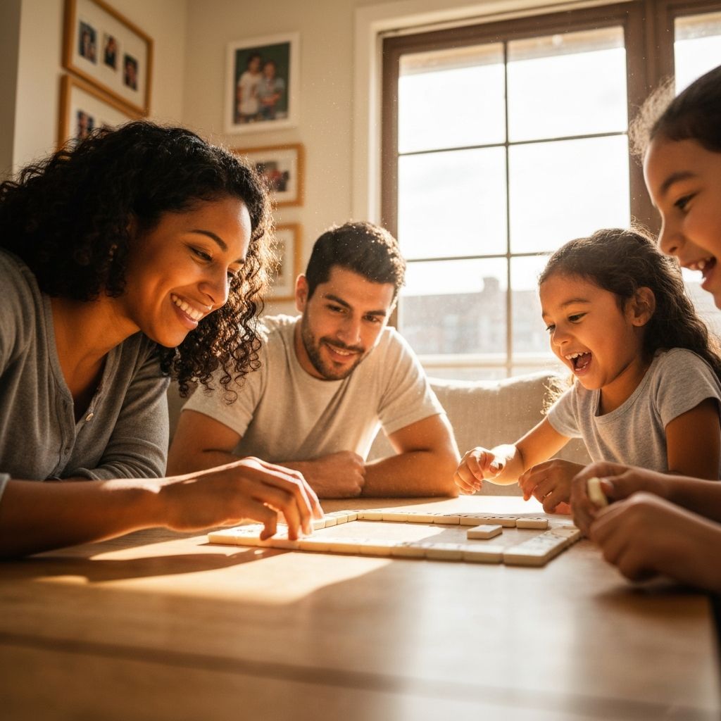 Familia disfrutando juntos